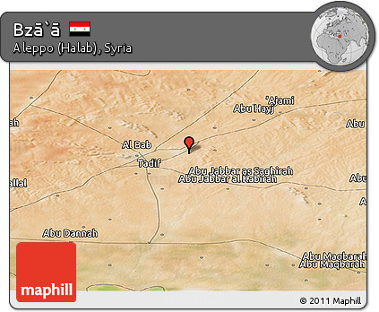 Satellite Panoramic Map of Bzā`ā
