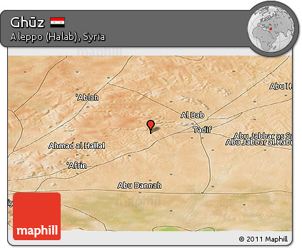 Satellite Panoramic Map of Ghūz