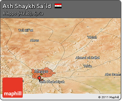 Satellite Panoramic Map of Ash Shaykh Sa`īd