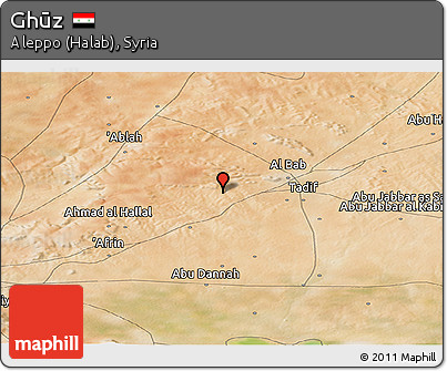 Satellite Panoramic Map of Ghūz