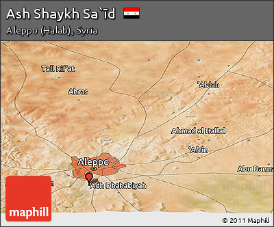 Satellite Panoramic Map of Ash Shaykh Sa`īd