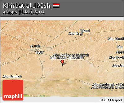 Satellite Panoramic Map of Khirbat Al Jiḩāsh