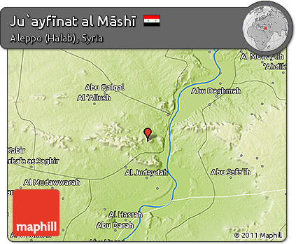 Physical 3D Map of Ju`ayfīnat Al Māshī