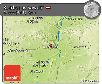 Physical 3D Map of Khirbat As Sawdā'