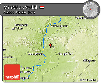 Physical 3D Map of Minḩāl As Sallāl