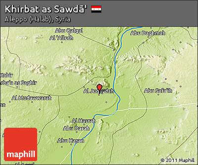 Physical 3D Map of Khirbat As Sawdā'