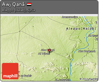 Physical 3D Map of Awj Qanā