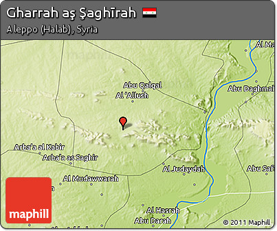 Physical 3D Map of Gharrah Aş Şaghīrah