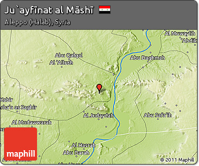 Physical 3D Map of Ju`ayfīnat Al Māshī