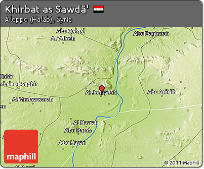 Physical 3D Map of Khirbat As Sawdā'