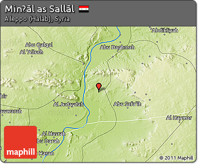 Physical 3D Map of Minḩāl As Sallāl