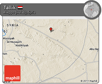 Shaded Relief 3D Map of Tallik