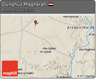 Shaded Relief 3D Map of Dunghūz Maghārah