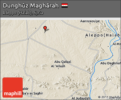 Shaded Relief 3D Map of Dunghūz Maghārah