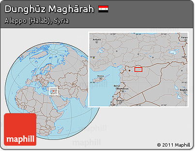 Gray Location Map of Dunghūz Maghārah