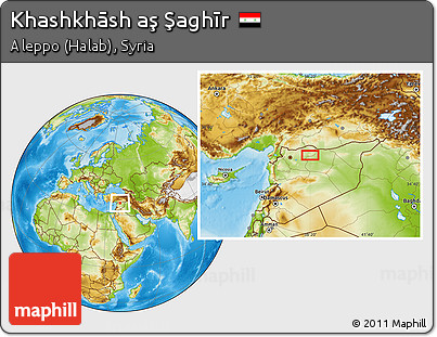 Physical Location Map of Khashkhāsh Aş Şaghīr