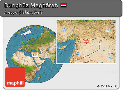 Satellite Location Map of Dunghūz Maghārah