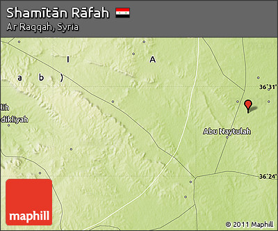 Physical Map of Shamītān Rāfah