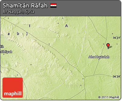 Physical Map of Shamītān Rāfah