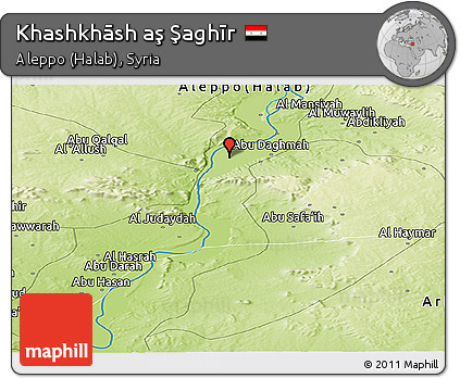 Physical Panoramic Map of Khashkhāsh Aş Şaghīr