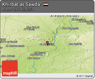 Physical Panoramic Map of Khirbat As Sawdā'
