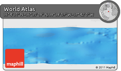 Physical Panoramic Map of the Area around 36° 19' 55" N, 38° 10' 29" W