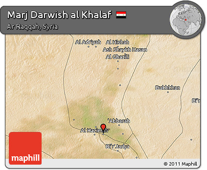 Satellite 3D Map of Marj Darwish Al Khalaf