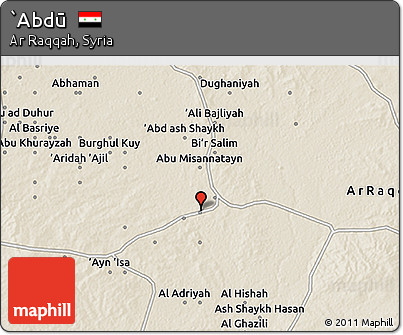 Shaded Relief 3D Map of `Abdū
