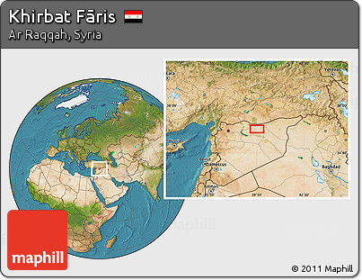 Satellite Location Map of Khirbat Fāris