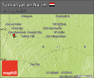 Physical Map of Sukkarīyat An Na`īm