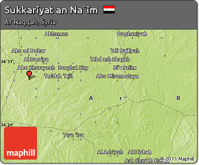 Physical Map of Sukkarīyat An Na`īm