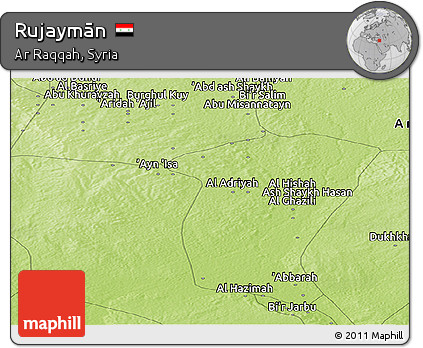 Physical Panoramic Map of Rujaymān