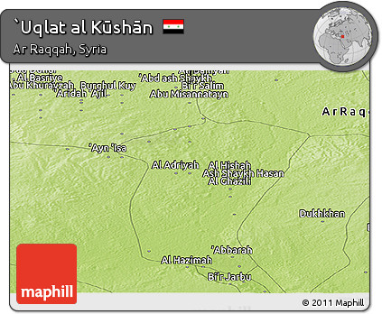 Physical Panoramic Map of `Uqlat Al Kūshān
