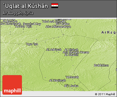 Physical Panoramic Map of `Uqlat Al Kūshān