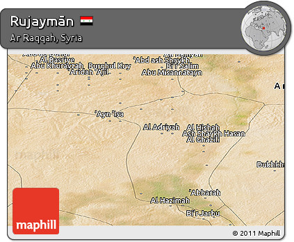 Satellite Panoramic Map of Rujaymān
