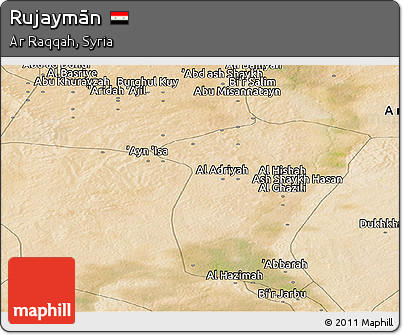 Satellite Panoramic Map of Rujaymān