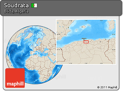 Shaded Relief Location Map of Soudrata