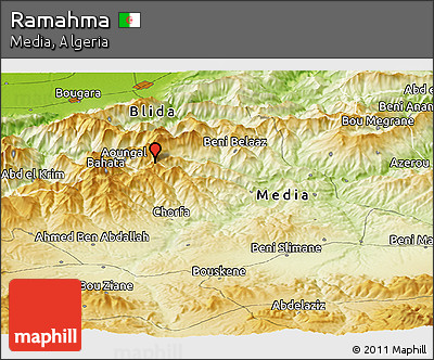 Physical Panoramic Map of Ramahma