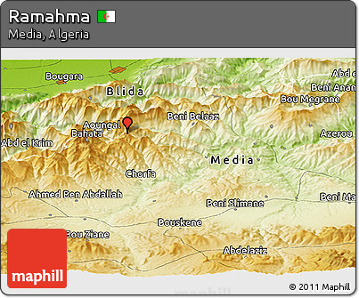 Physical Panoramic Map of Ramahma