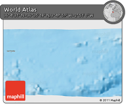 Physical 3D Map of the Area around 36° 19' 55" N, 3° 19' 30" W