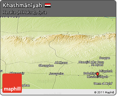 Physical Panoramic Map of Khashmānīyah