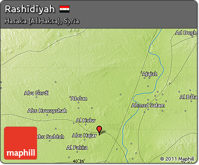 Physical Map of Rashīdīyah