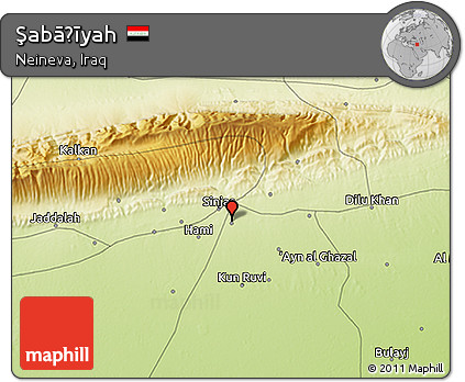 Physical 3D Map of Şabāḩīyah