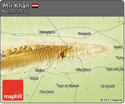 Physical 3D Map of Mīr Khān