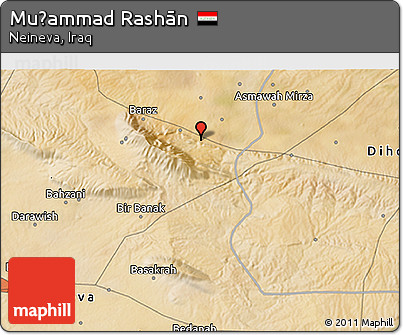 Satellite 3D Map of Muḩammad Rashān