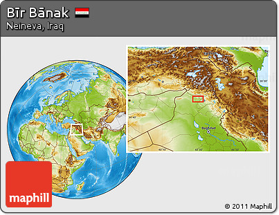 Physical Location Map of Bīr Bānak
