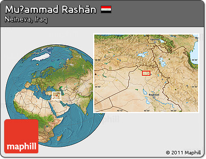 Satellite Location Map of Muḩammad Rashān