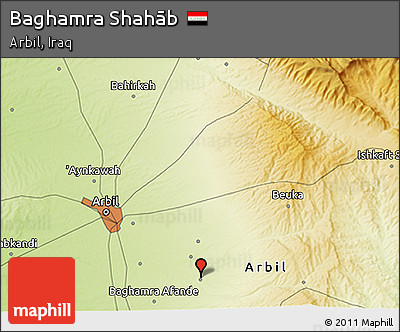 Physical 3D Map of Baghamra Shahāb