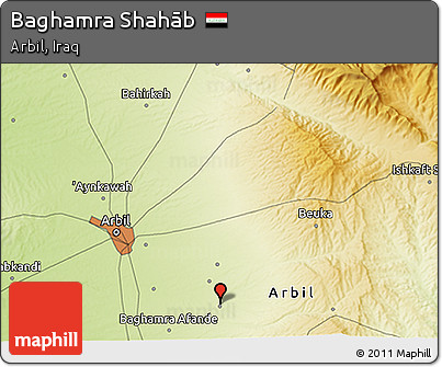 Physical 3D Map of Baghamra Shahāb