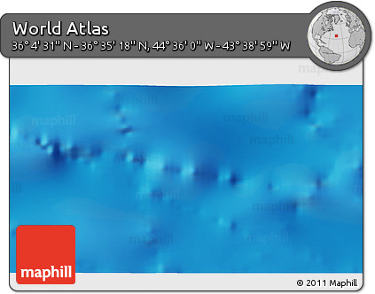 Physical 3D Map of the Area around 36° 19' 55" N, 44° 7' 30" W